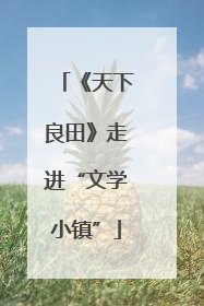 《天下良田》走进“文学小镇”