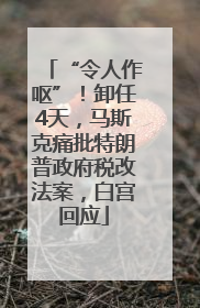 “令人作呕”！卸任4天，马斯克痛批特朗普政府税改法案，白宫回应