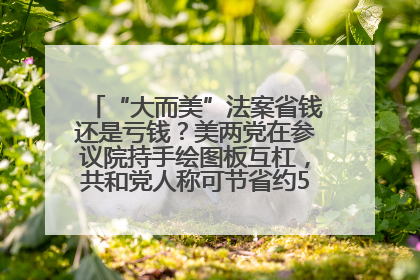 “大而美”法案省钱还是亏钱？美两党在参议院持手绘图板互杠，共和党人称可节省约5000亿美元，民主党人称将增加4.45万亿美元赤字