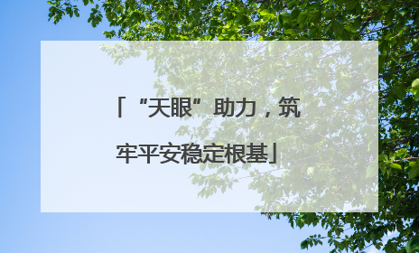 “天眼”助力，筑牢平安稳定根基