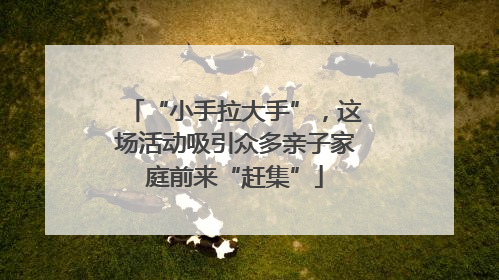 “小手拉大手”，这场活动吸引众多亲子家庭前来“赶集”