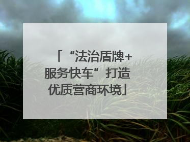 “法治盾牌+服务快车”打造优质营商环境