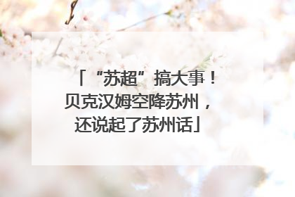 “苏超”搞大事！贝克汉姆空降苏州，还说起了苏州话