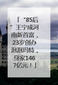 “85后”王宁成河南新首富，23岁创办泡泡玛特，身家1467亿元！