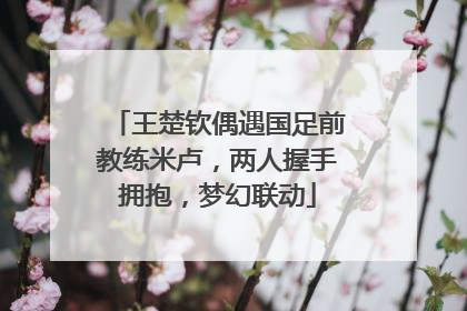 王楚钦偶遇国足前教练米卢，两人握手拥抱，梦幻联动