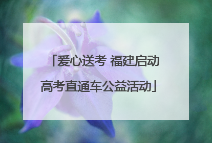 爱心送考 福建启动高考直通车公益活动