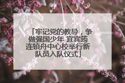 牢记党的教导，争做强国少年 宜宾筠连镇舟中心校举行新队员入队仪式