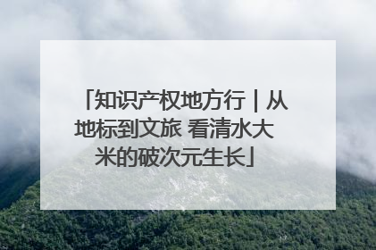 知识产权地方行｜从地标到文旅 看清水大米的破次元生长