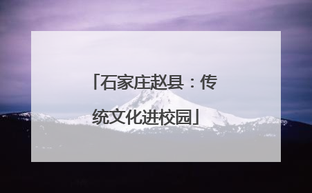 石家庄赵县：传统文化进校园