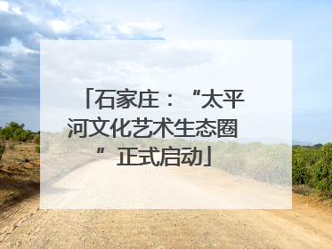 石家庄：“太平河文化艺术生态圈”正式启动