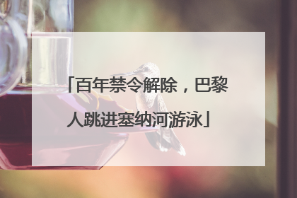 百年禁令解除，巴黎人跳进塞纳河游泳