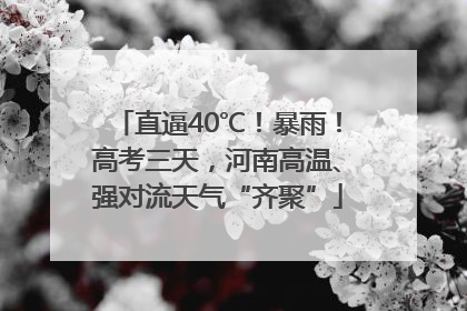 直逼40℃！暴雨！高考三天，河南高温、强对流天气“齐聚”