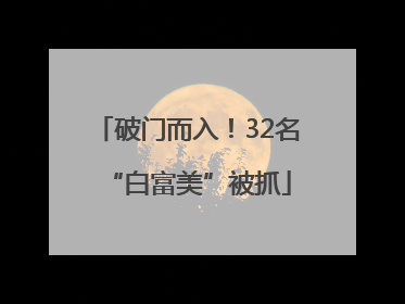 破门而入！32名“白富美”被抓