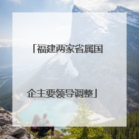 福建两家省属国企主要领导调整