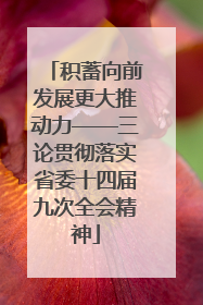 积蓄向前发展更大推动力——三论贯彻落实省委十四届九次全会精神