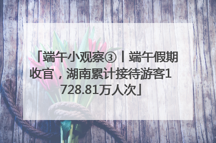 端午小观察③丨端午假期收官，湖南累计接待游客1728.81万人次
