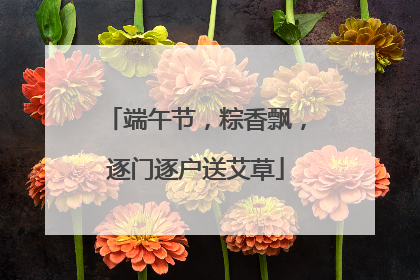 端午节，粽香飘，逐门逐户送艾草