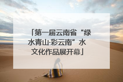 第一届云南省“绿水青山·彩云南”水文化作品展开幕