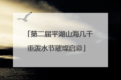 第二届平湖山海几千重泼水节璀璨启幕