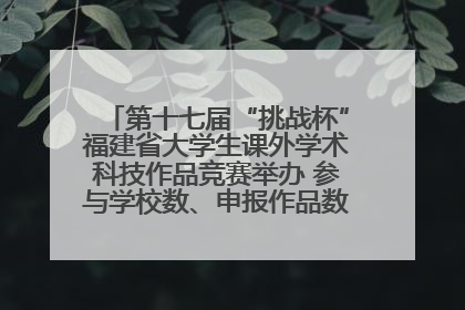第十七届“挑战杯”福建省大学生课外学术科技作品竞赛举办 参与学校数、申报作品数创历史新高