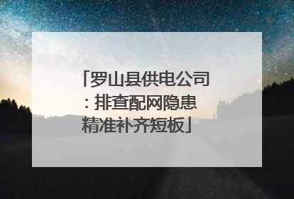 罗山县供电公司：排查配网隐患 精准补齐短板