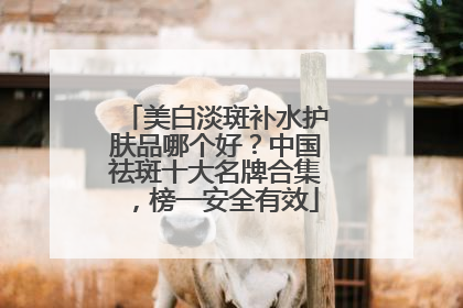 美白淡斑补水护肤品哪个好？中国祛斑十大名牌合集，榜一安全有效