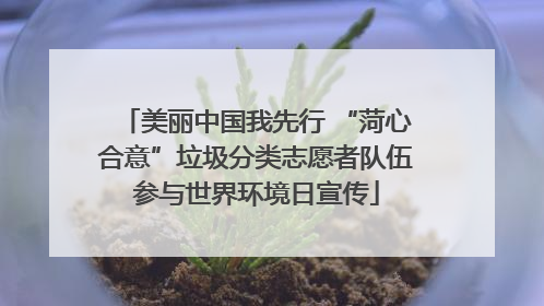美丽中国我先行 “菏心合意”垃圾分类志愿者队伍参与世界环境日宣传