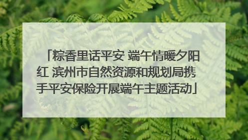 粽香里话平安 端午情暖夕阳红 滨州市自然资源和规划局携手平安保险开展端午主题活动