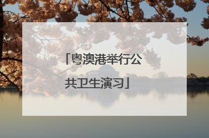 粤澳港举行公共卫生演习