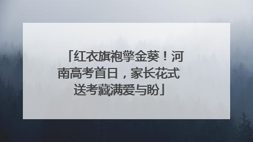 红衣旗袍擎金葵！河南高考首日，家长花式送考藏满爱与盼