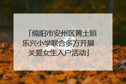 绵阳市安州区黄土镇乐兴小学联合多方开展关爱女生入户活动