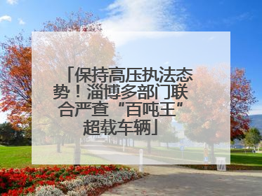 保持高压执法态势！淄博多部门联合严查“百吨王”超载车辆