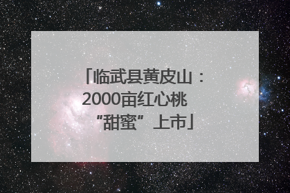 临武县黄皮山：2000亩红心桃“甜蜜”上市