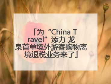 为“China Travel”添力 龙泉首单境外游客购物离境退税业务来了