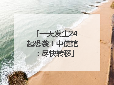 一天发生24起恐袭！中使馆：尽快转移