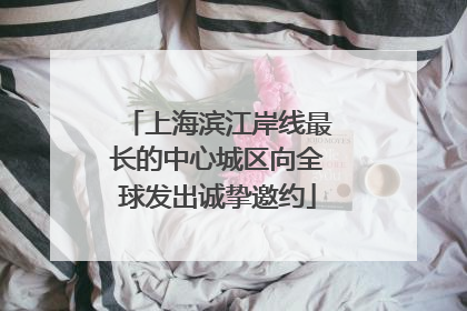 上海滨江岸线最长的中心城区向全球发出诚挚邀约