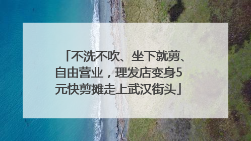 不洗不吹、坐下就剪、自由营业，理发店变身5元快剪摊走上武汉街头