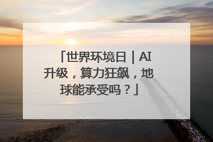 世界环境日｜AI升级，算力狂飙，地球能承受吗？