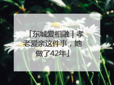 东城爱相融｜孝老爱亲这件事，她做了42年