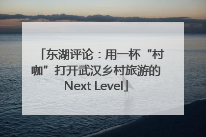东湖评论：用一杯“村咖”打开武汉乡村旅游的Next Level