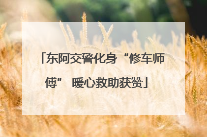 东阿交警化身“修车师傅” 暖心救助获赞
