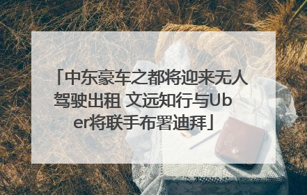中东豪车之都将迎来无人驾驶出租 文远知行与Uber将联手布署迪拜