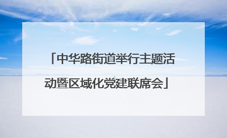 中华路街道举行主题活动暨区域化党建联席会