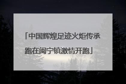 中国辉煌足迹火炬传承跑在闽宁镇激情开跑