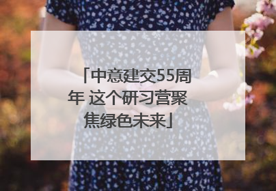 中意建交55周年 这个研习营聚焦绿色未来