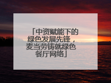 中资赋能下的绿色发展先锋，麦当劳铸就绿色餐厅网络
