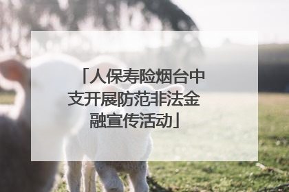 人保寿险烟台中支开展防范非法金融宣传活动
