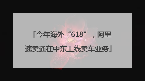 今年海外“618”，阿里速卖通在中东上线卖车业务