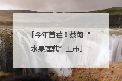 今年首茬！蔡甸“水果莲藕”上市