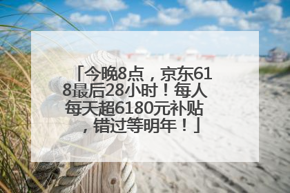 今晚8点，京东618最后28小时！每人每天超6180元补贴，错过等明年！